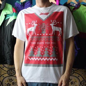 BUDWEISER This Buds For You Christmas T-Shirt